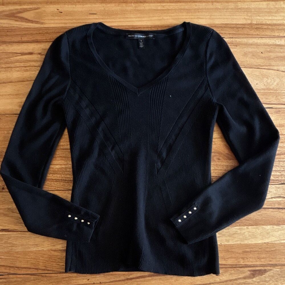 White House Black Market Black Sweater Small